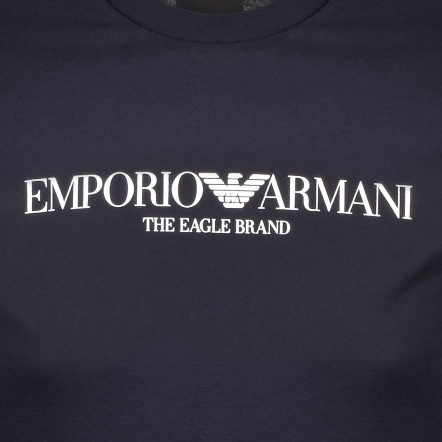 Alternative Image for ProductEmporio Armani Crew Neck Logo T Shirt Navy3